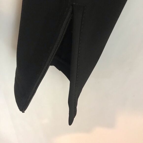 Sonya Chodry Pants Size 4 Black Skinny Biker Zipper Accents Made in Italy - Picture 6 of 16